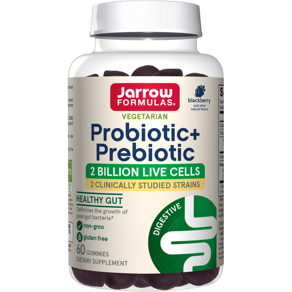 Jarrow Formulas Probiotic+ Prebiotic Gummies, 60ct Bottle