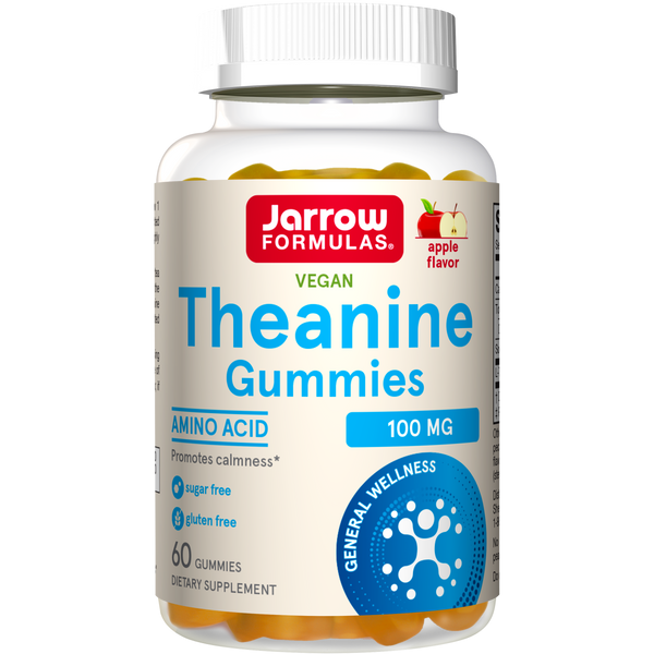 THEGUM 884 × 1688px Jarrow Formulas Theanine Gummies Apple 100 mg, 60 Gummies Bottle