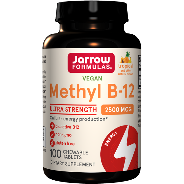 Jarrow Formulas Methyl B-12 Tropical 2500 mcg, 100 Chewable Tablets Bottle