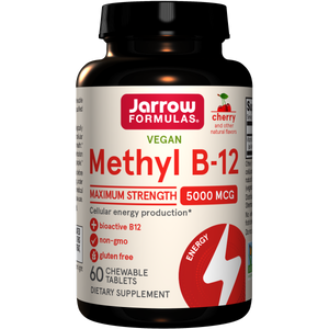 Jarrow Formulas Methyl B-12 Cherry, Chewable Tablets, 60ct Bottle