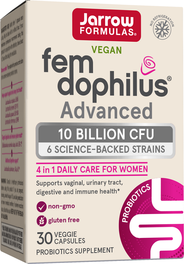 Jarrow Formulas Fem Dophilus Advanced Probiotics Supplement Box