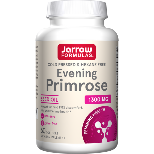 Jarrow Formulas Evening Primrose 1300 mg, 60 Softgels Bottle