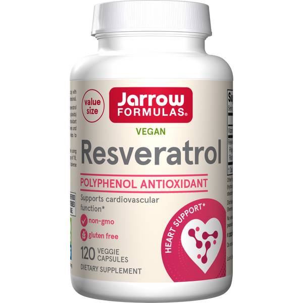 Jarrow Formulas Resveratrol Veggie Capsules, 120ct Bottle