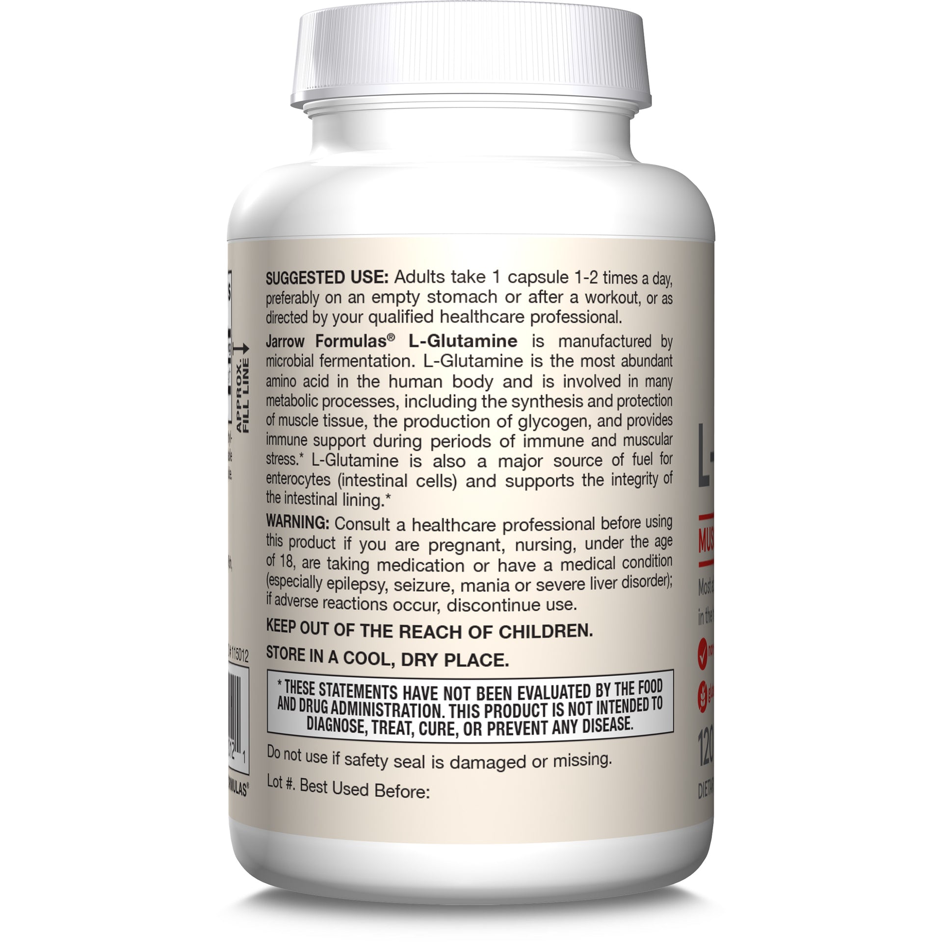 L-Glutamine - 750mg Veggie Capsules