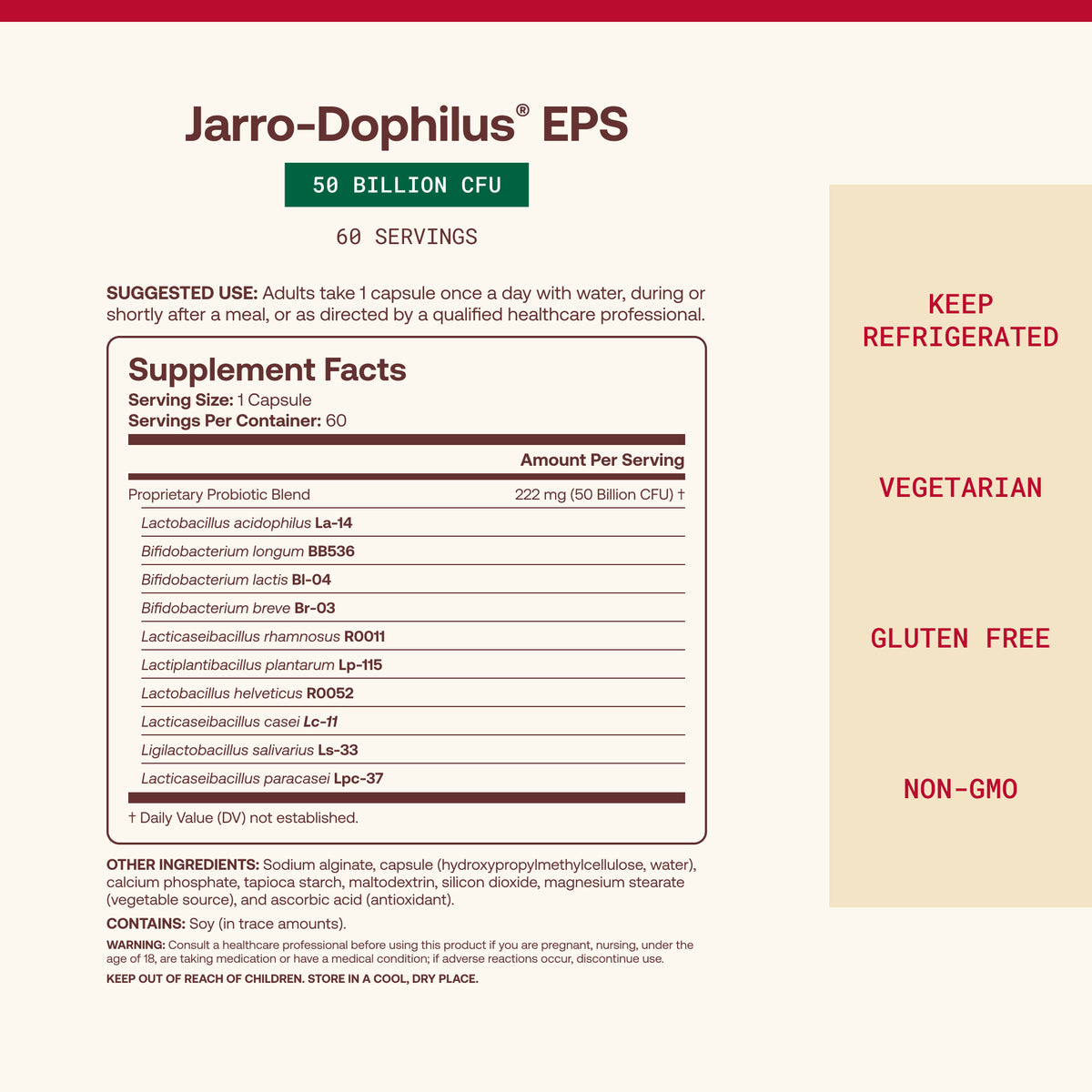 Jarro-Dophilus® Ultra Gut Rescue - 50 Billion CFU (Refrigerated)