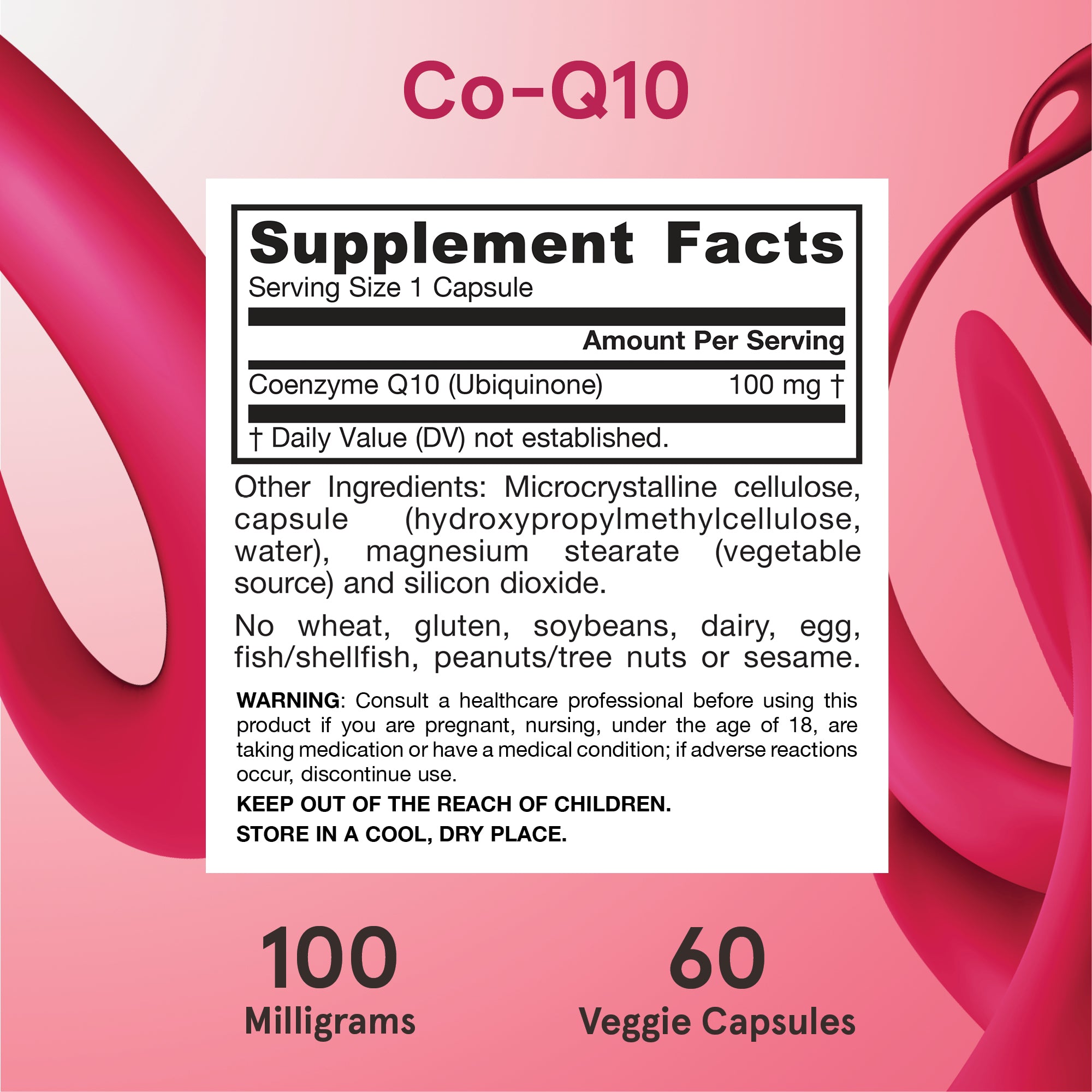 Co-Q10 100 mg, 60 Veggie Capsules | Jarrow Formulas