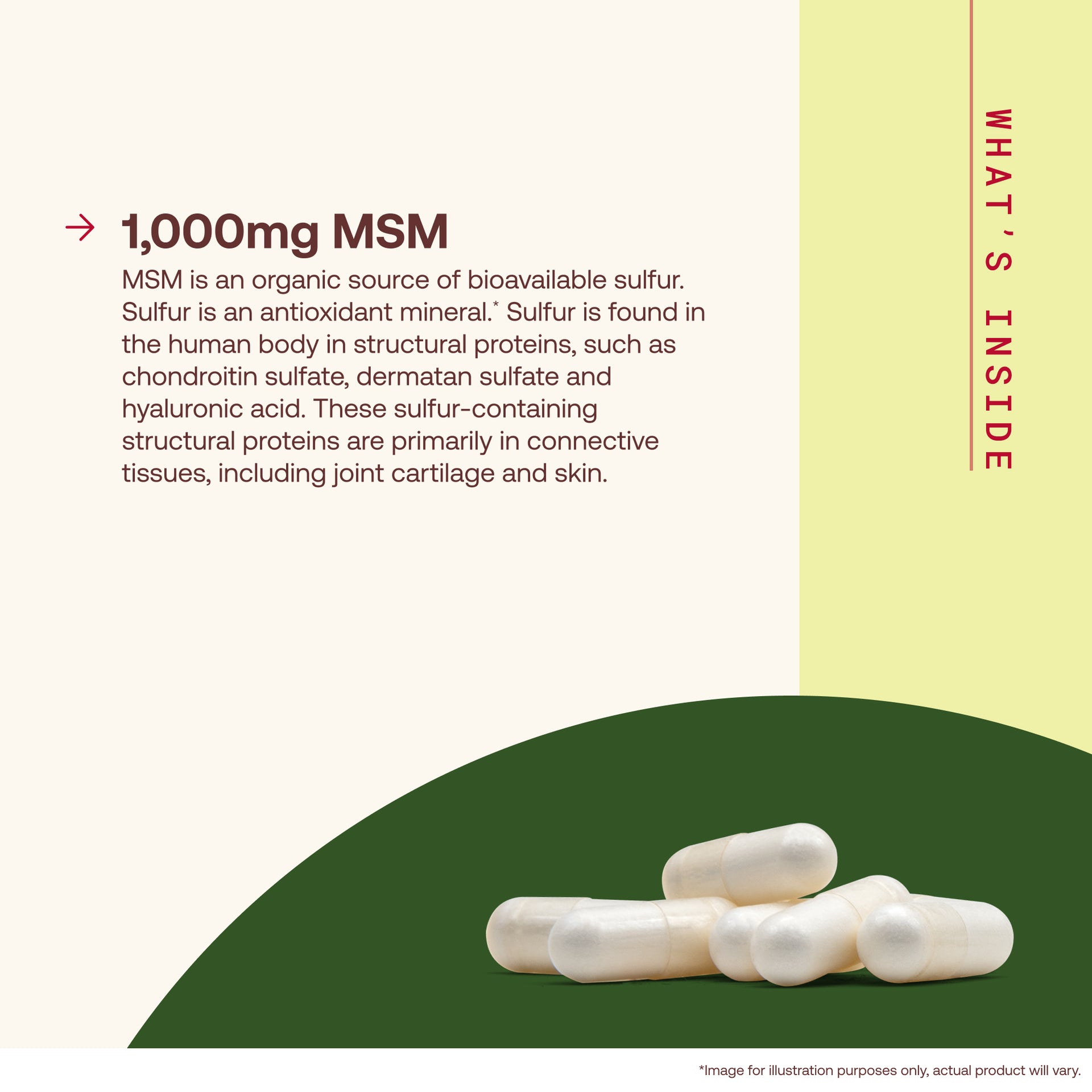 MSM - 1000mg Veggie Capsules