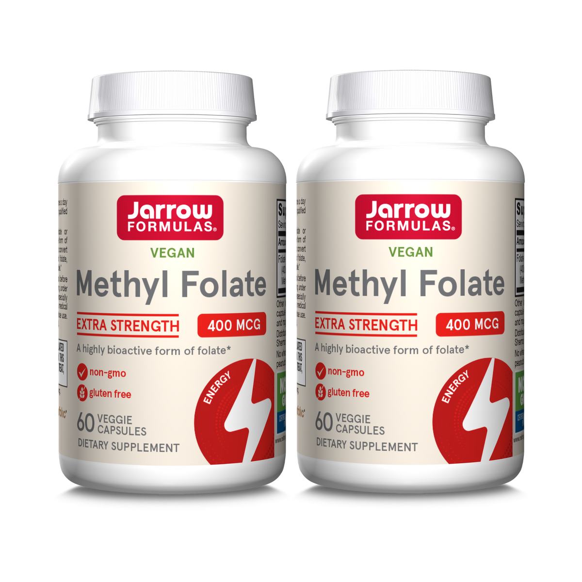 Methyl Folate 400 mcg, 60 Veggie Caps | Jarrow Formulas