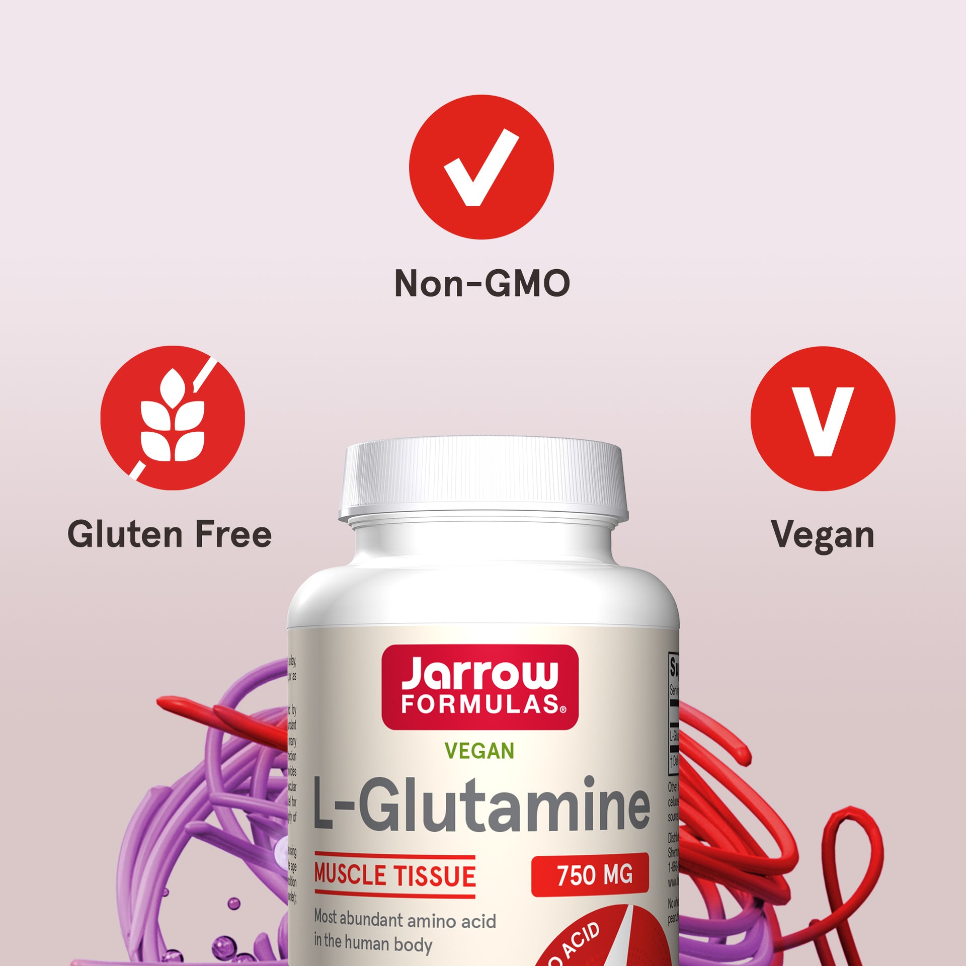 L-Glutamine - 750mg Veggie Capsules