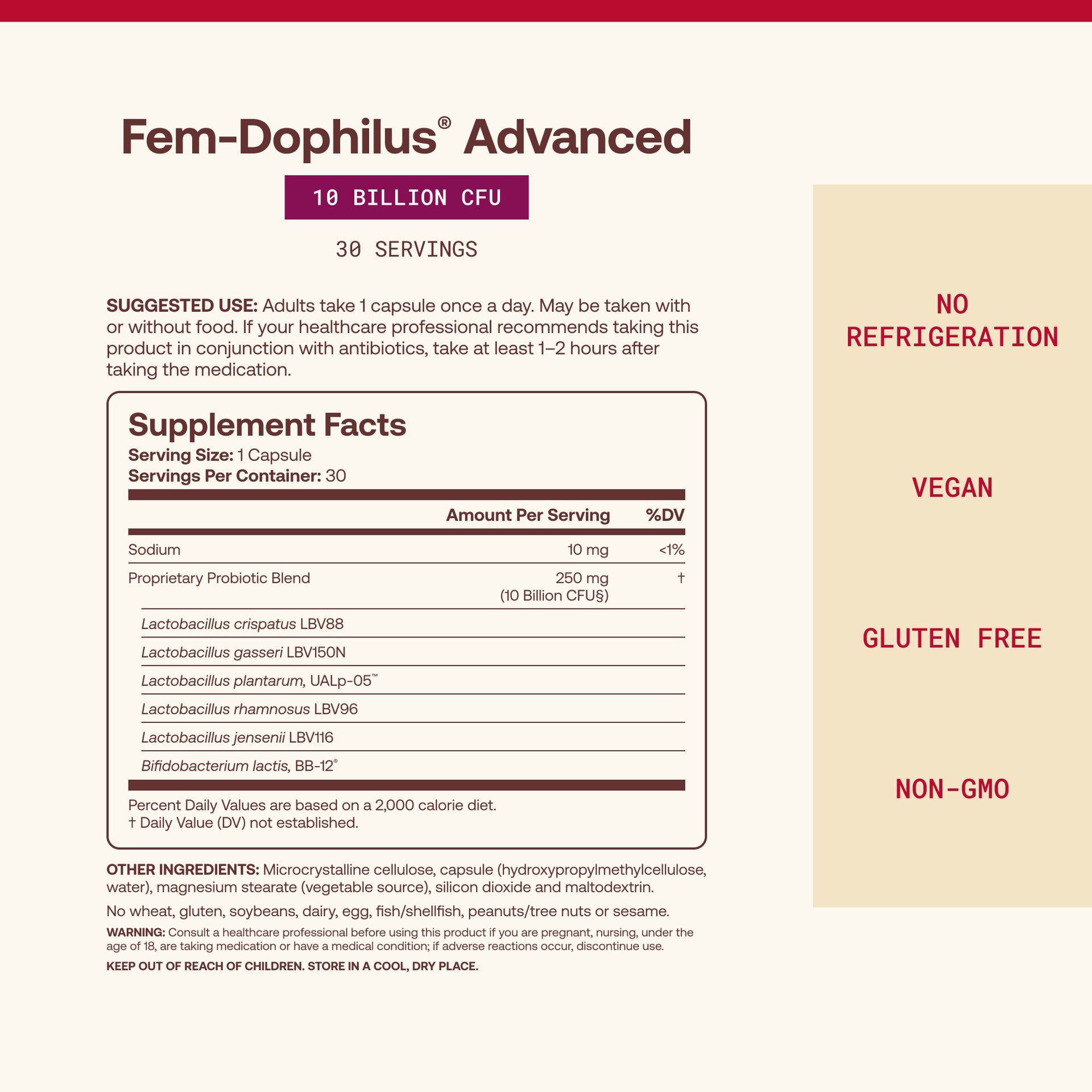 Fem-Dophilus® Advanced - 10 Billion CFU
