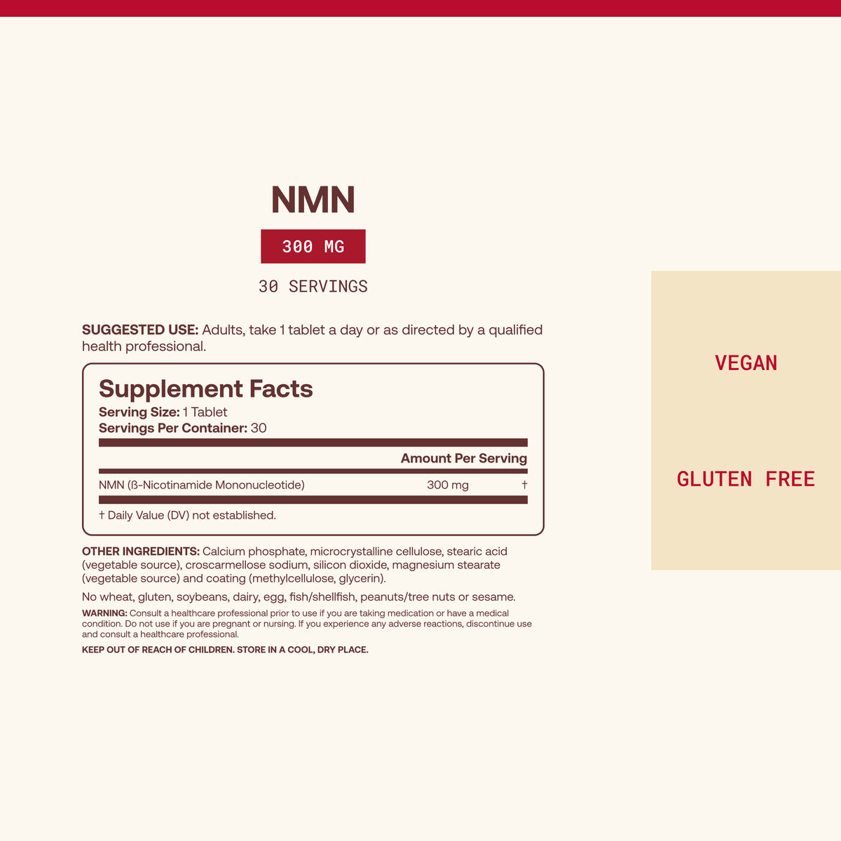 NMN NAD+ Precursor, 300 mg