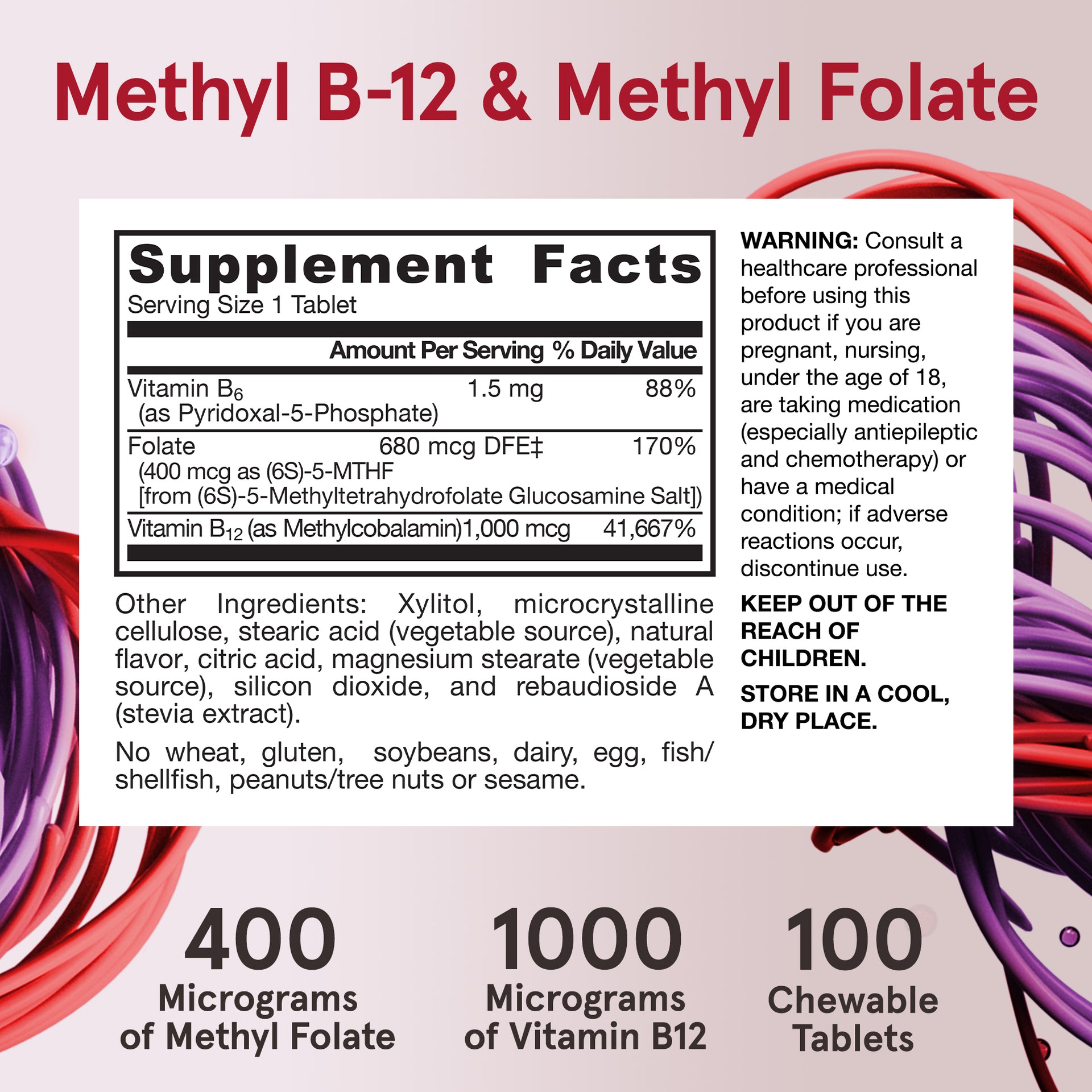 Methyl B-12 & Methyl Folate Lemon