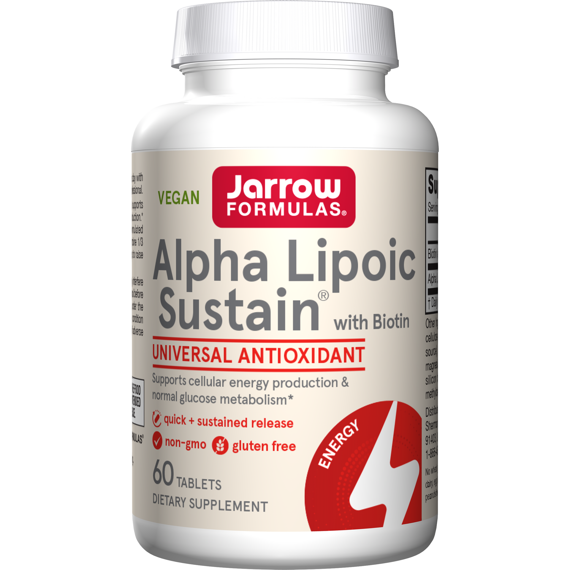 Jarrow Formulas Alpha Lipoic Sustain Tablets, 60ct Bottle
