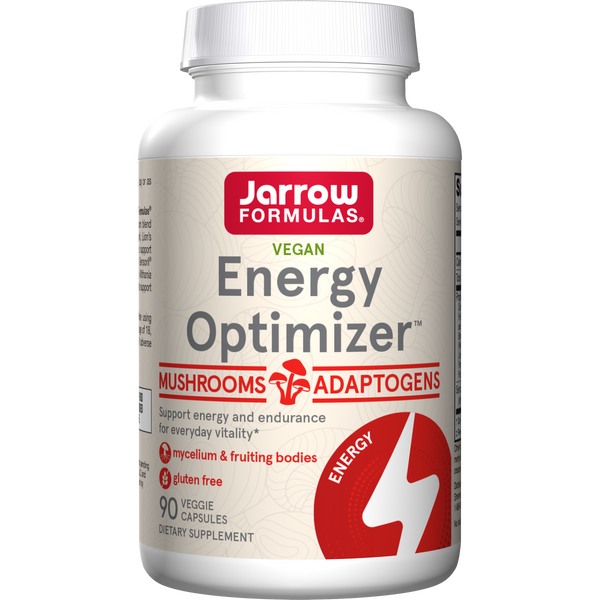 Jarrow Formulas Energy Optimizer™, Mushrooms & Adaptogens 90 Veggie Capsules Bottle