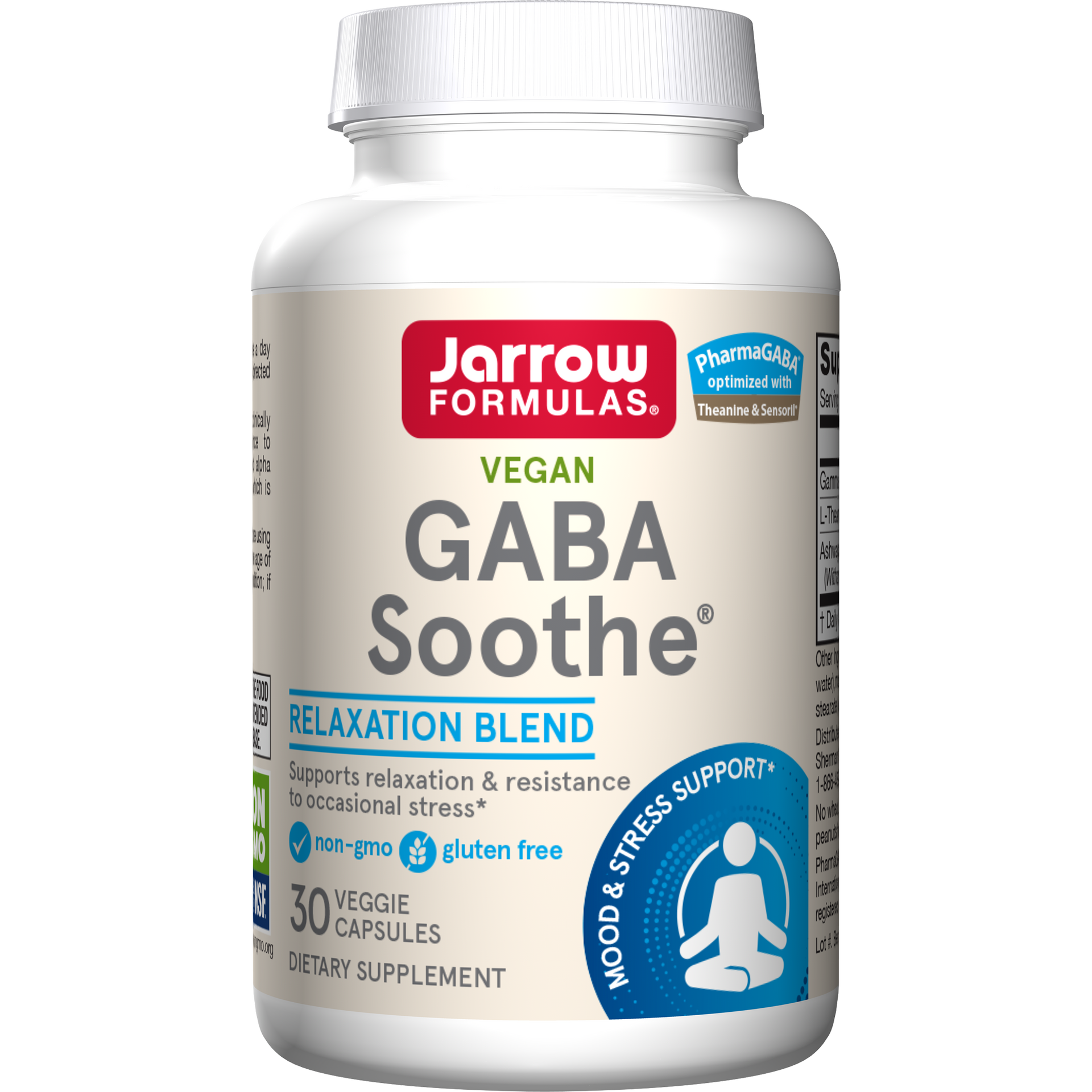 Jarrow Formulas GABA Soothe, 30 Veggie Capsules Bottle