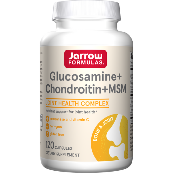 Jarrow Formulas Glucosamine + Chondroitin + MSM Capsules, 120ct Bottle