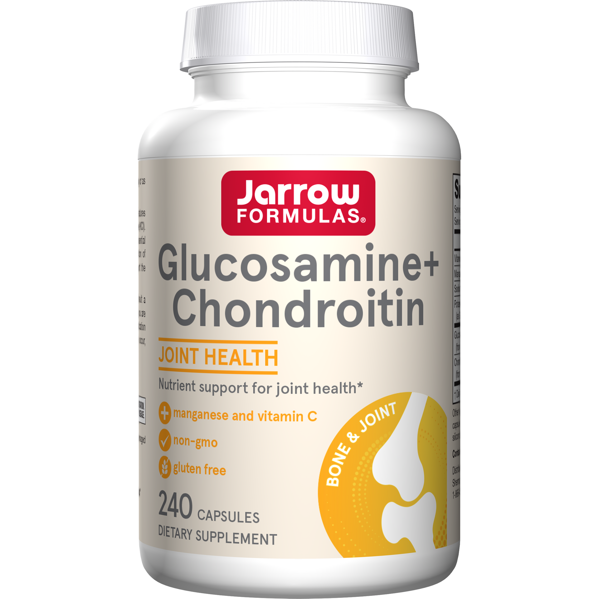Jarrow Formulas Glucosamine + Chondroitin , 240 Capsules Bottle