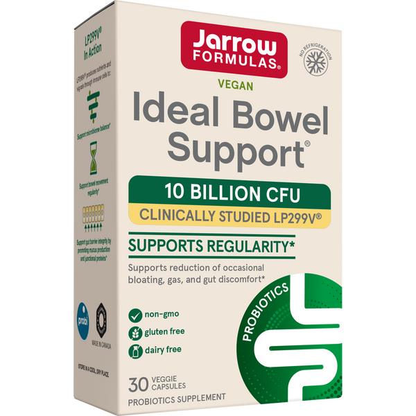 Jarrow Formulas Ideal Bowel Support® LP299V® 10 Billion CFU, 30 Veggie Caps Box