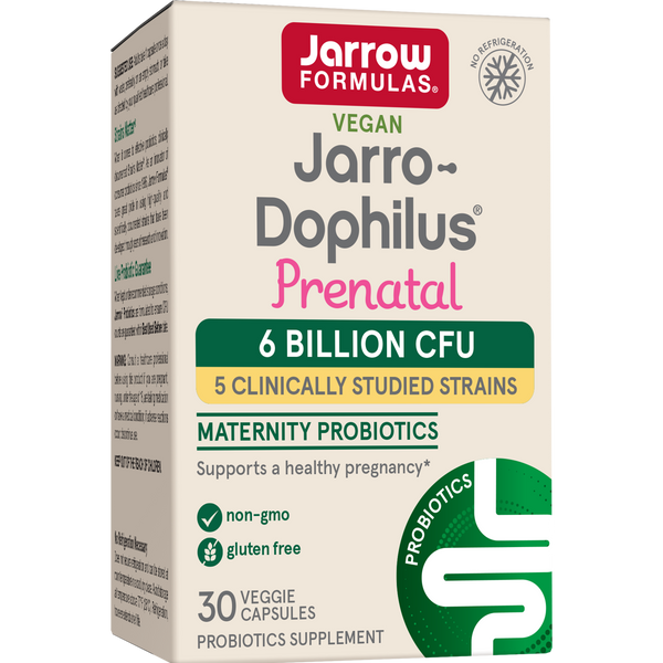 Jarrow Formulas Jarro-Dophilus® Prenatal 6 Billion CFU, 30 Delayed Release Veggie Caps Box