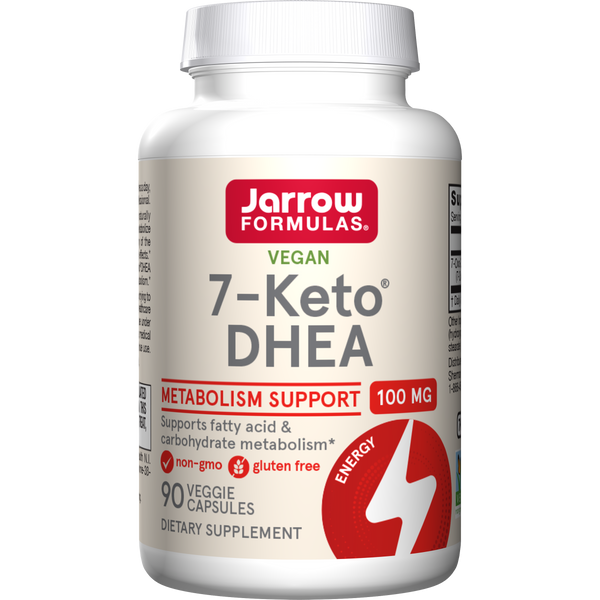 Jarrow Formulas Seven (7)-Keto® DHEA Veggie Caps, 100mg, 90ct Bottle