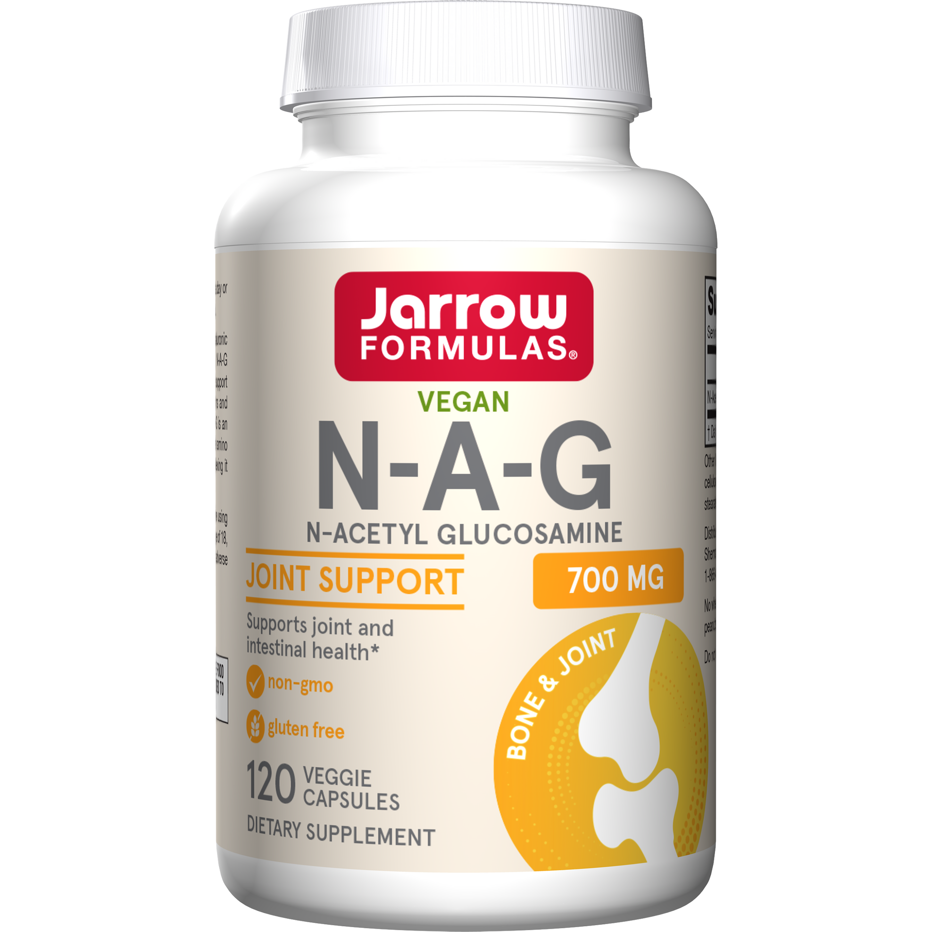 Jarrow Formulas N-A-G 700 mg, 120 Veggie Capsules Bottle