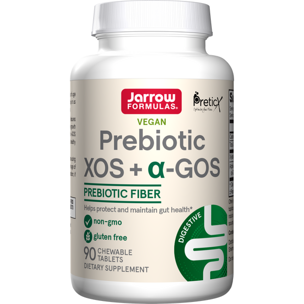Jarrow Formulas Prebiotic XOS + alpha-GOS, 90 Chewable Tablets Bottle