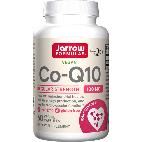 Jarrow Formulas Co-Q10 100 mg, 60 Veggie Capsules Bottle