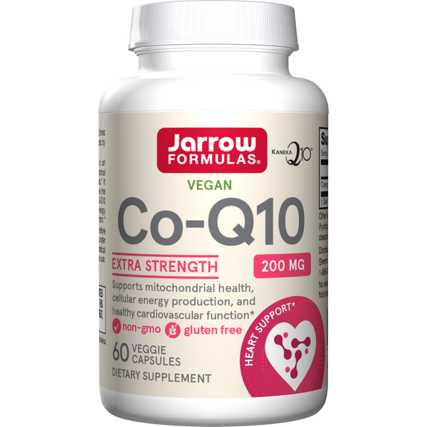 Jarrow Formulas Co-Q10 200 mg, 60 Veggie Capsules Bottle