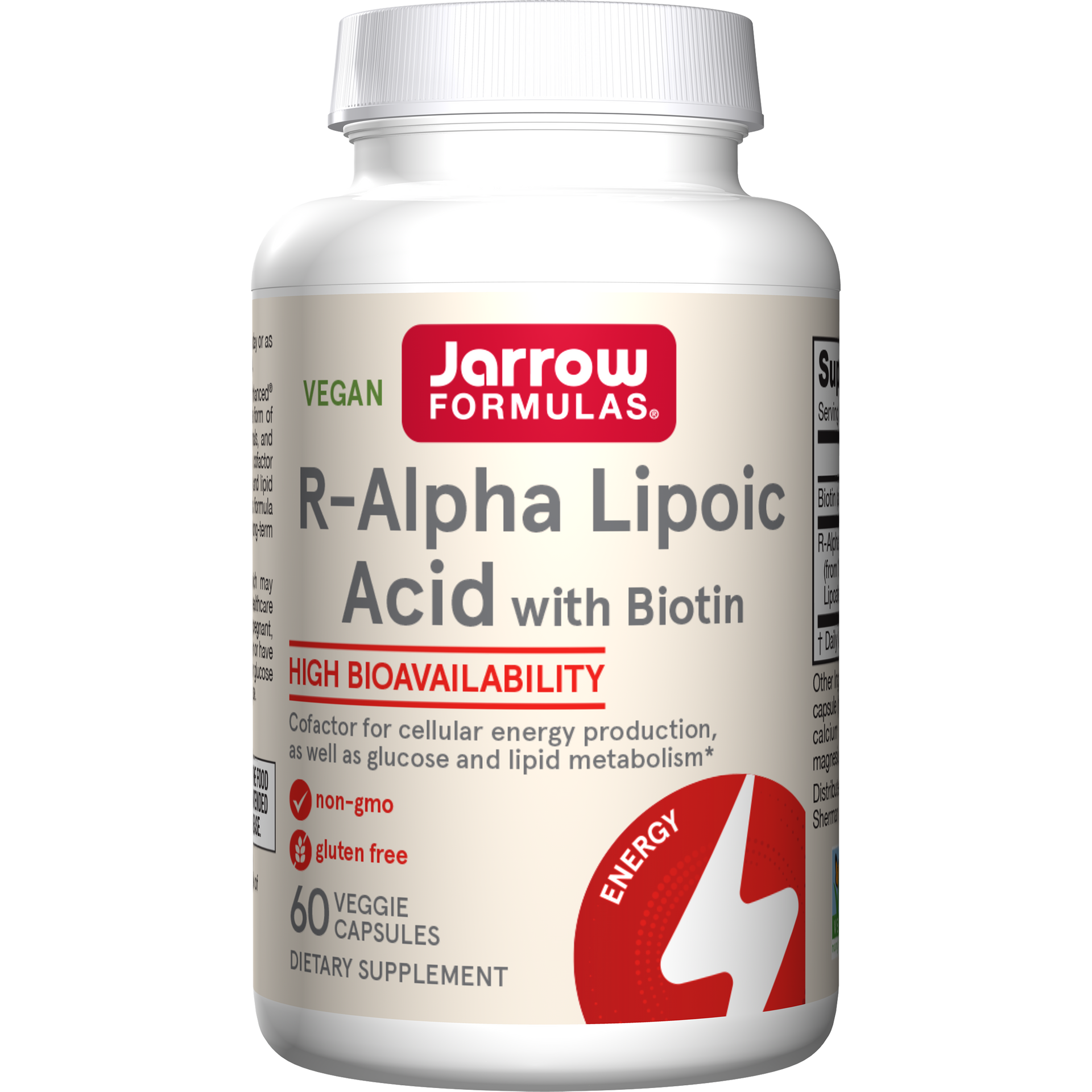 Jarrow Formulas R-Alpha Lipoic Acid, 60 Veggie Capsules Bottle