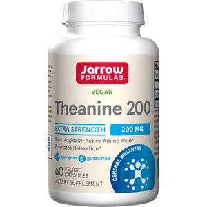 Jarrow Formulas Theanine 200 200 mg, 60 Veggie Caps Bottle