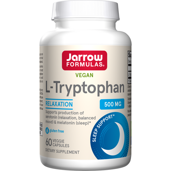 Jarrow Formulas L-Tryptophan 500 mg, 60 Veggie Capsules Bottle