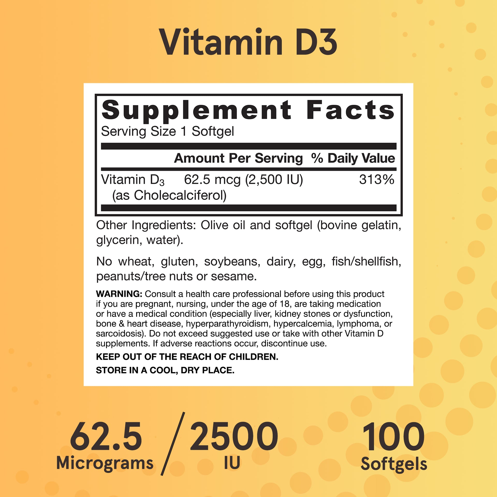 Vitamin D3 - 2500IU (2-Pack)