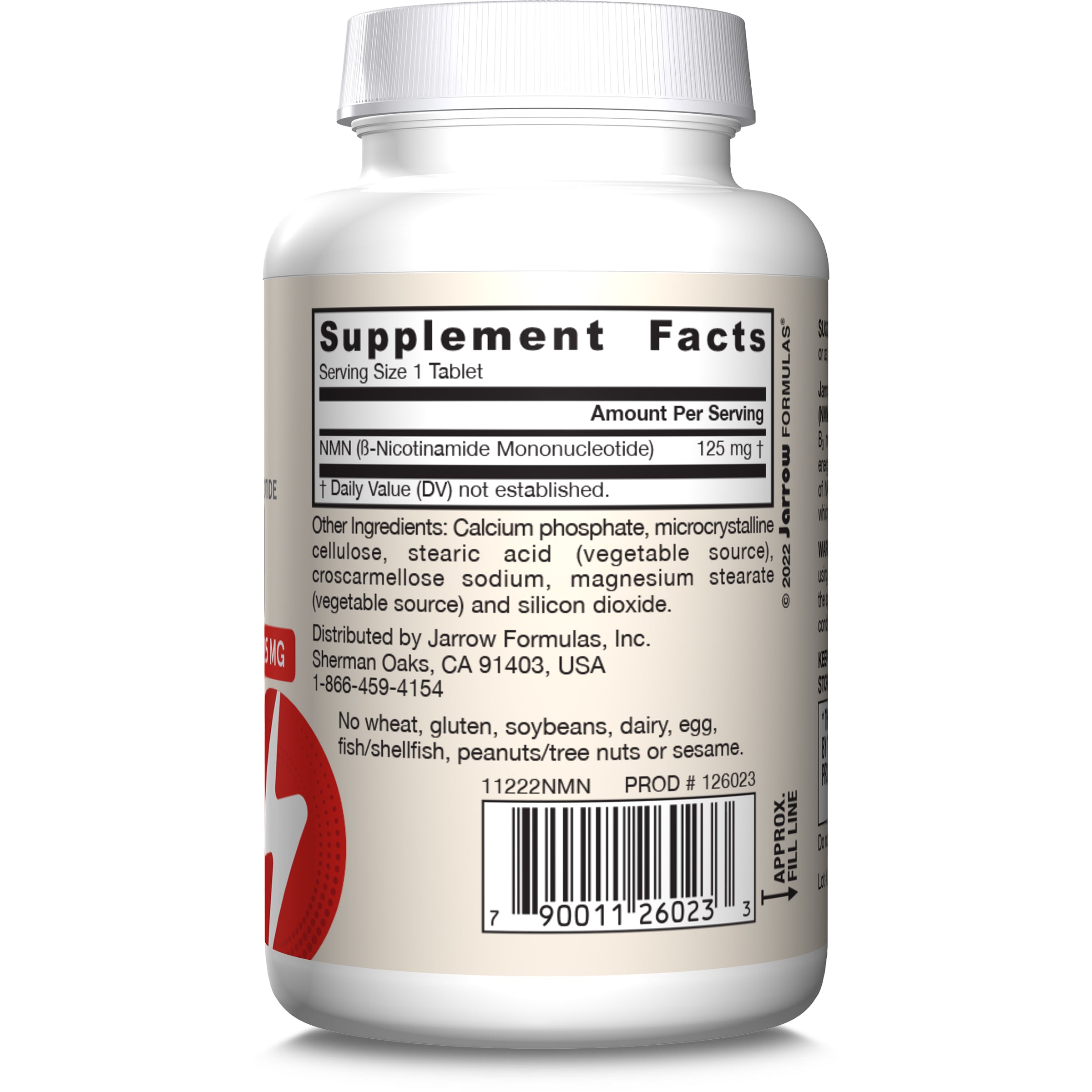 Jarrow Formulas NMNナイアシンアミド60粒入り×4本 NMN 125 mg for NAD+ & Cellular Energy Support | Jarrow Formulas