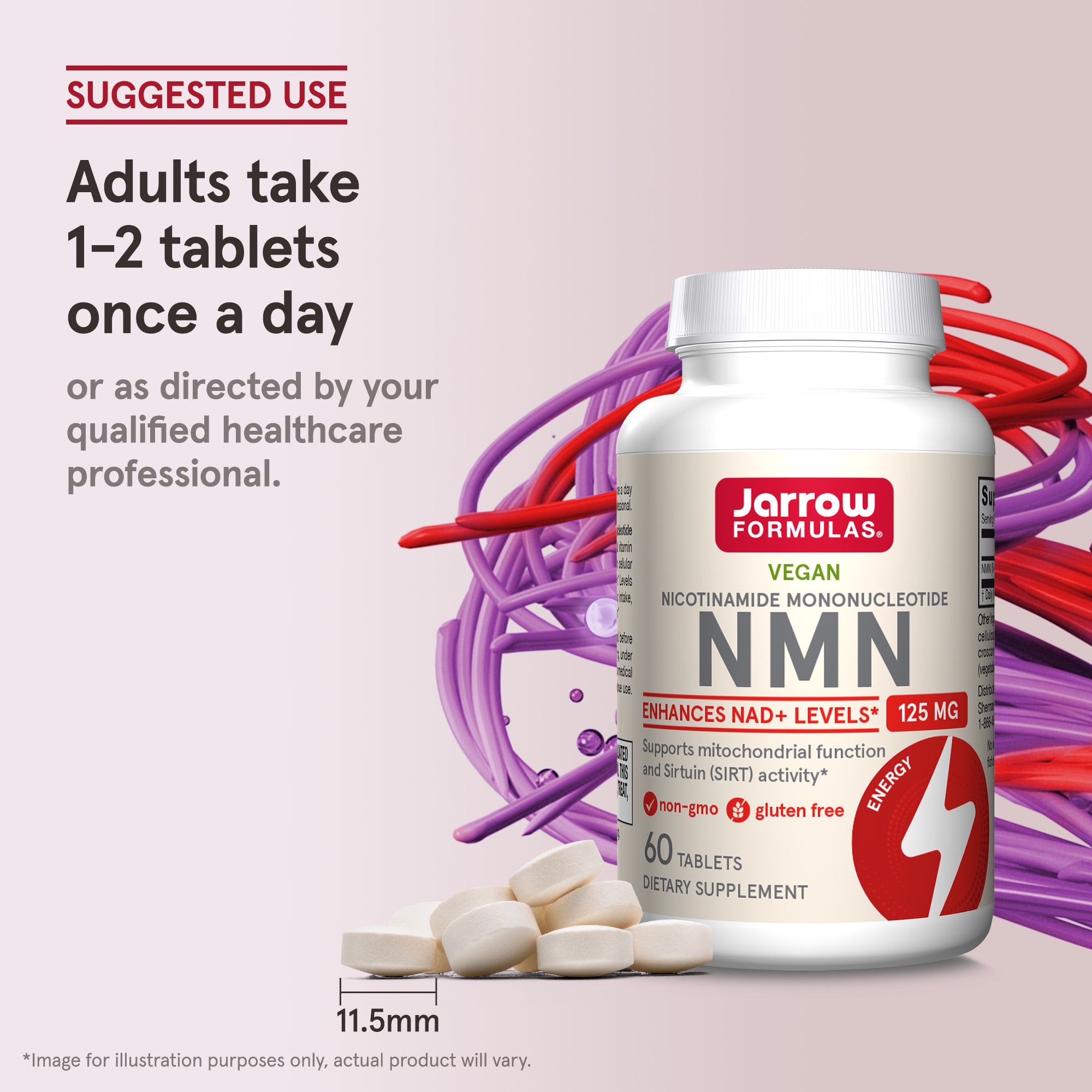 NMN 125 mg for NAD+ & Cellular Energy Support | Jarrow Formulas