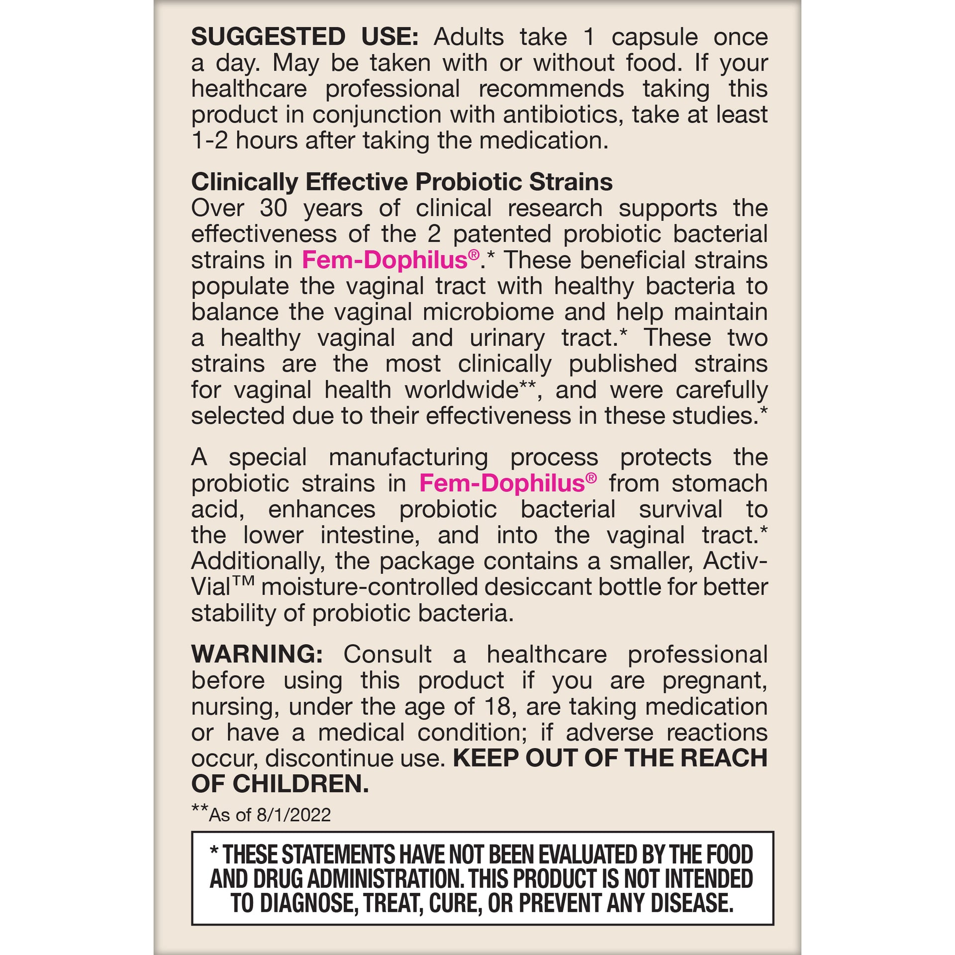 Fem-Dophilus® - 5 Billion CFU (Refrigerated)