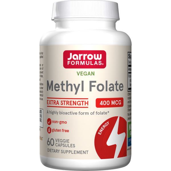 Jarrow Formulas Methyl Folate 400 mcg, 60 Veggie Caps Bottle