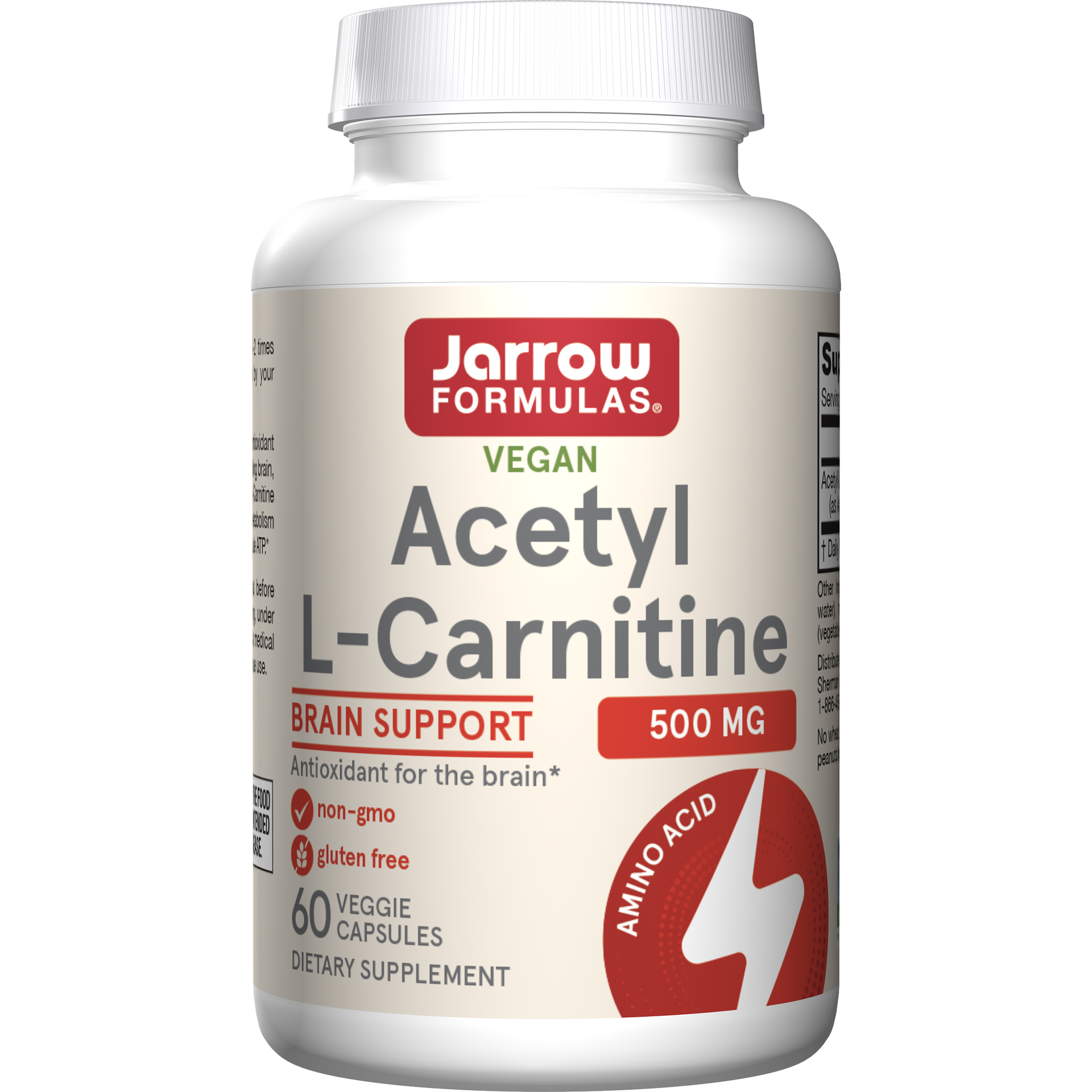 Jarrow Formulas Acetyl L-Carnitine 500mg, 60ct Bottle