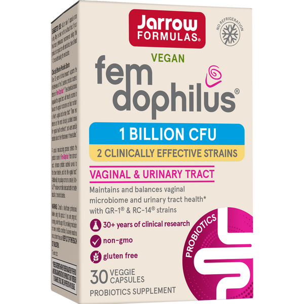 Jarrow Formulas Fem-Dophilus® Veggie Caps, 1 Billion CFU, 30ct Box