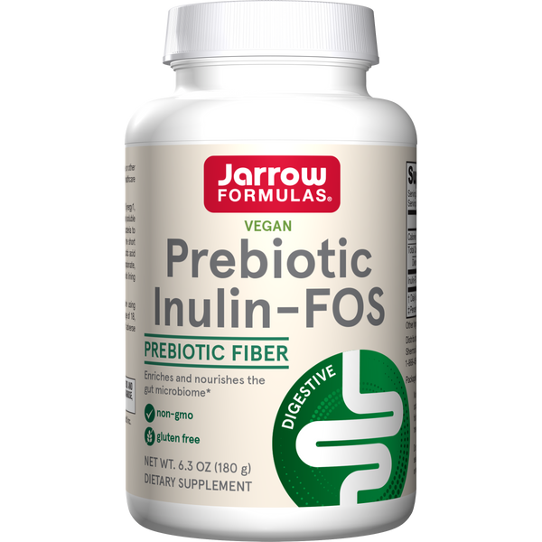 Jarrow Formulas Prebiotic Inulin-FOS , 6.3 oz (180 g) Powder Bottle