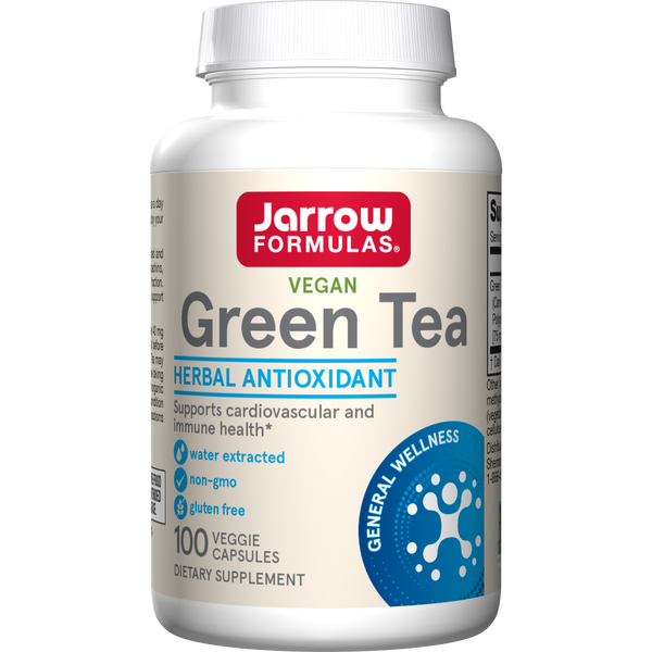 Jarrow Formulas Green Tea 500 mg, 100 Veggie Caps Bottle