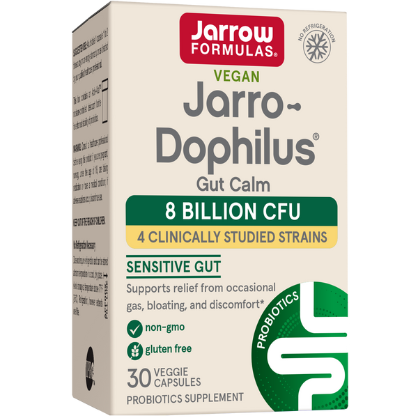 Jarrow Formulas Jarro-Dophilus® Gut Calm, 30 Delayed Release Veggie Caps Box