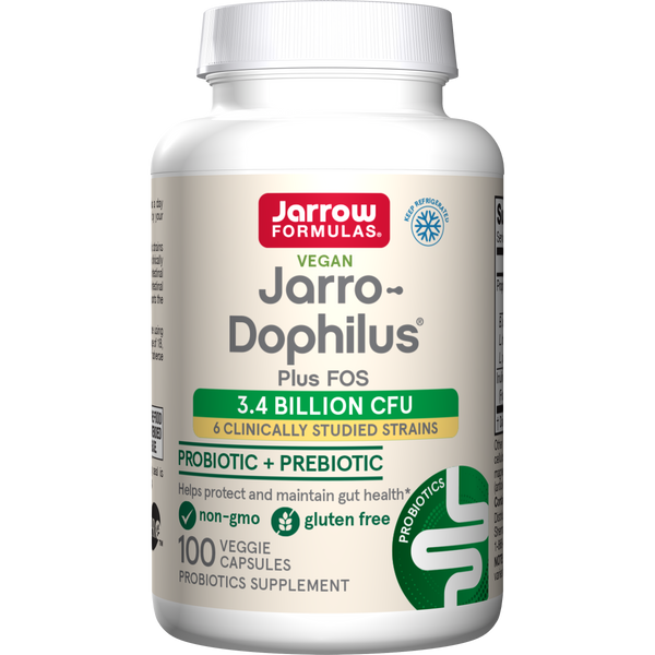 Jarrow Formulas Jarro-Dophilus® + FOS Veggie Caps, 3.6 Billion CFU, 100ct Bottle