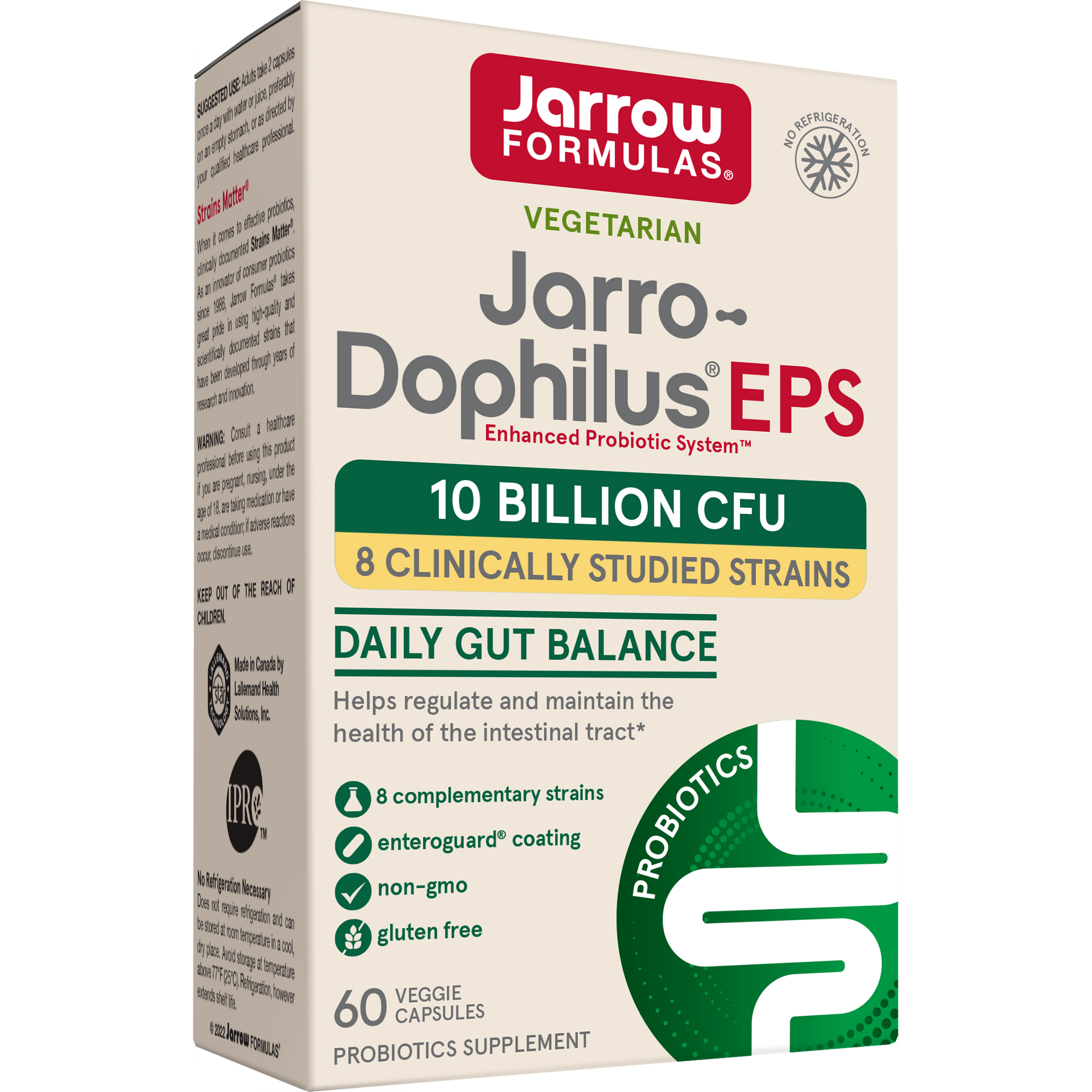 Jarrow Formulas Jarro-Dophilus® EPS Veggie Caps, 5 Billion CFU, 60ct Box