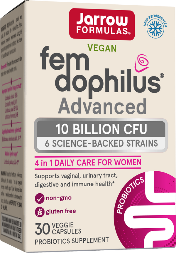 Jarrow Formulas Fem Dophilus Advanced Probiotics Supplement Box