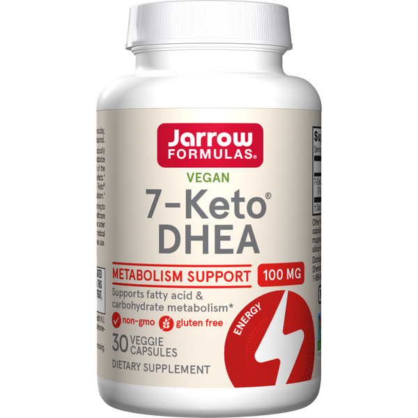 Jarrow Formulas Seven (7)-Keto® DHEA Veggie Caps, 100mg, 30ct Bottle