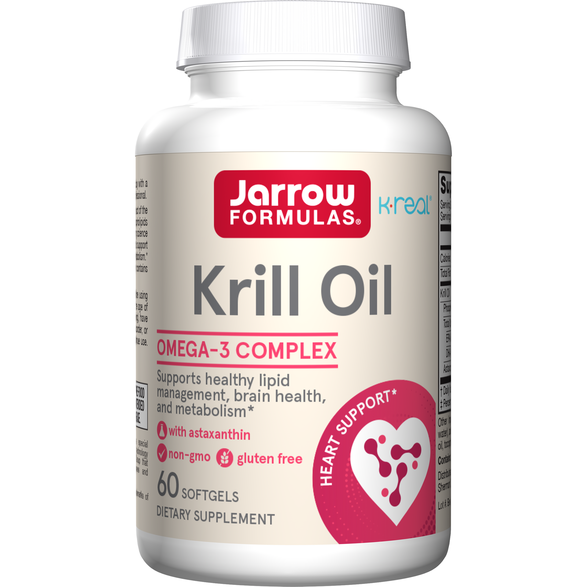Jarrow Formulas Krill Oil Softgels, 60ct Bottle