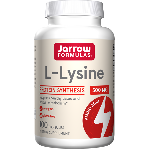 Jarrow Formulas L-Lysine 500 mg, 100 Capsules Bottle