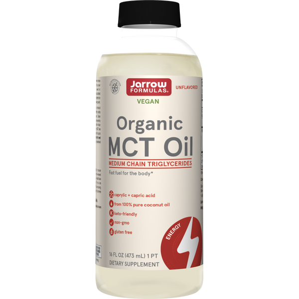 Jarrow Formulas MCT Oil (Organic) , 16 fl oz (473 ml) 1 pt Liquid Bottle