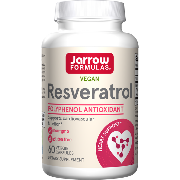 Jarrow Formulas Resveratrol Veggie Capsules, 60ct Bottle