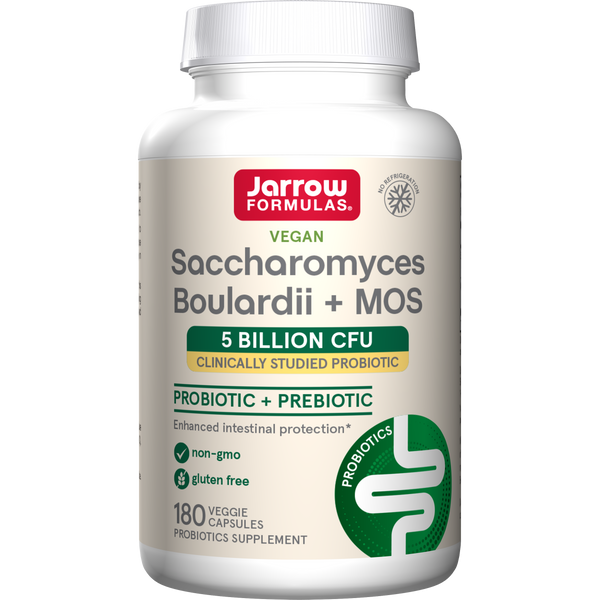 Saccharomyces Boulardii + MOS Veggie Caps, 5 Billion CFU, 180ct Bottle